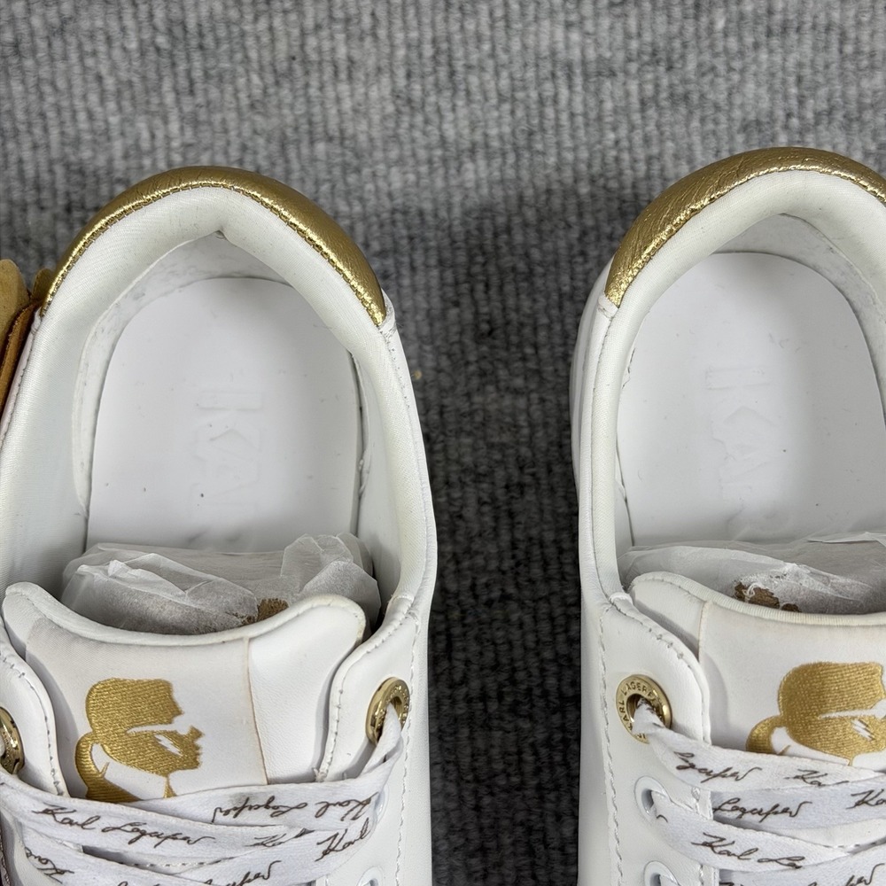 Karl Lagerfeld Paris Size-6.5 Womens Georgia Lace Up Sneaker Leather - Picture 9 of 13